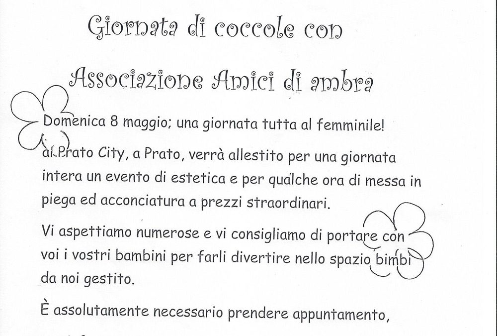 Giornata di coccole co Associazione Amici di Ambra
