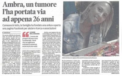 Ambra, un tumore l’ha portata via ad appena 26 anni